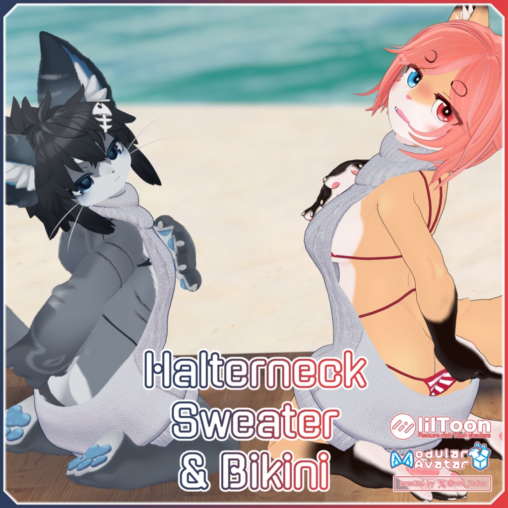 【対応衣装】 Halterneck Sweater & Bikini image