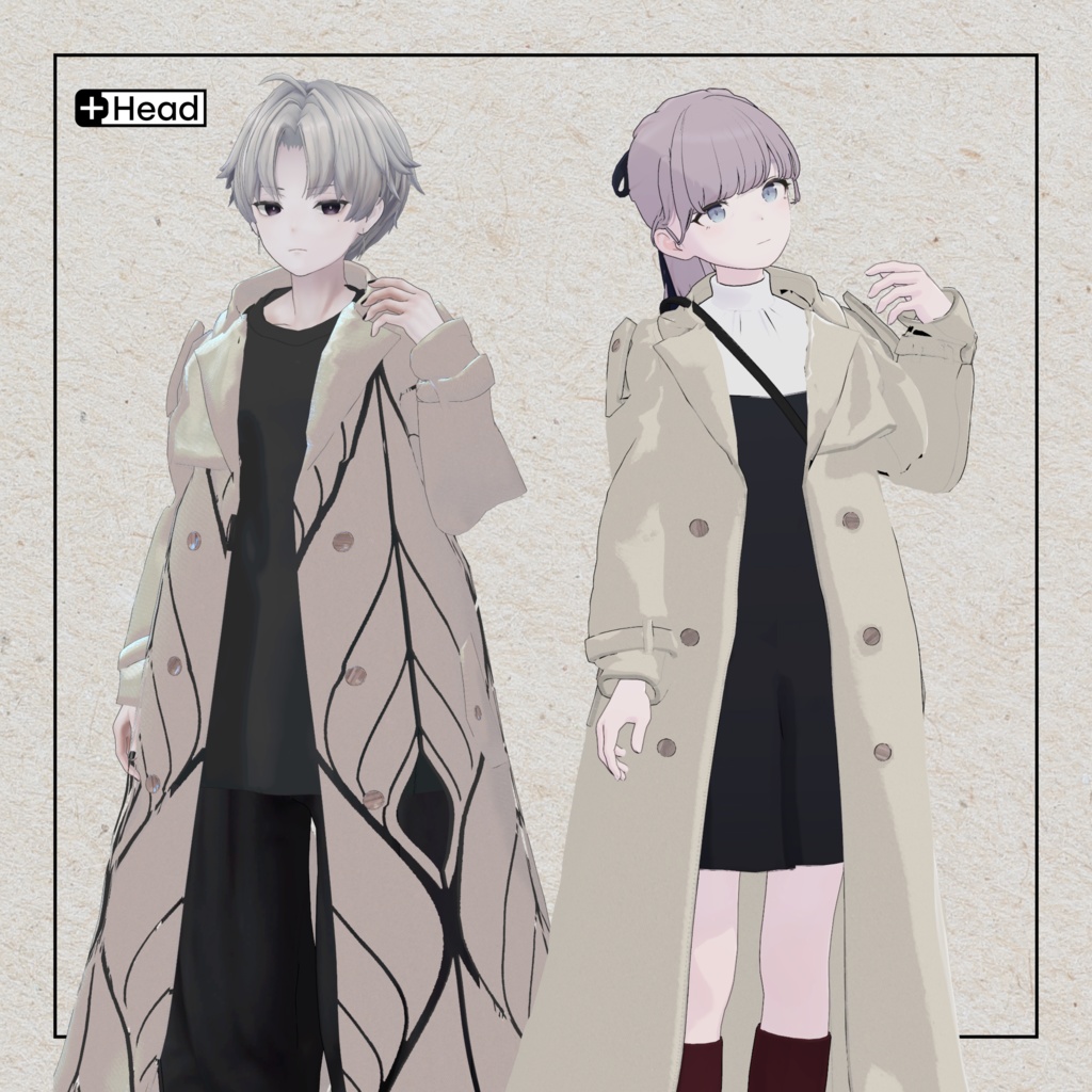 Head / Lapwing-compatible costume model: Oversized Trench Coat image