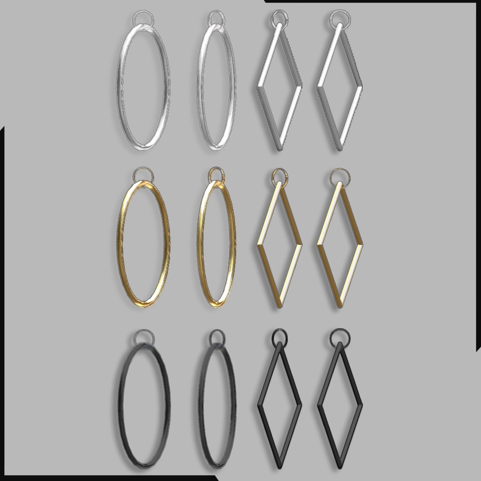 Luxury Earrings for [8アバター] 「桔梗 Kikyo, マヌカ Manuka, セレスティア Selestia, 萌 Moe, ライム Lime, 森羅 Shinra, ヴェール Velle, ウルフェリア Wolferia」 image