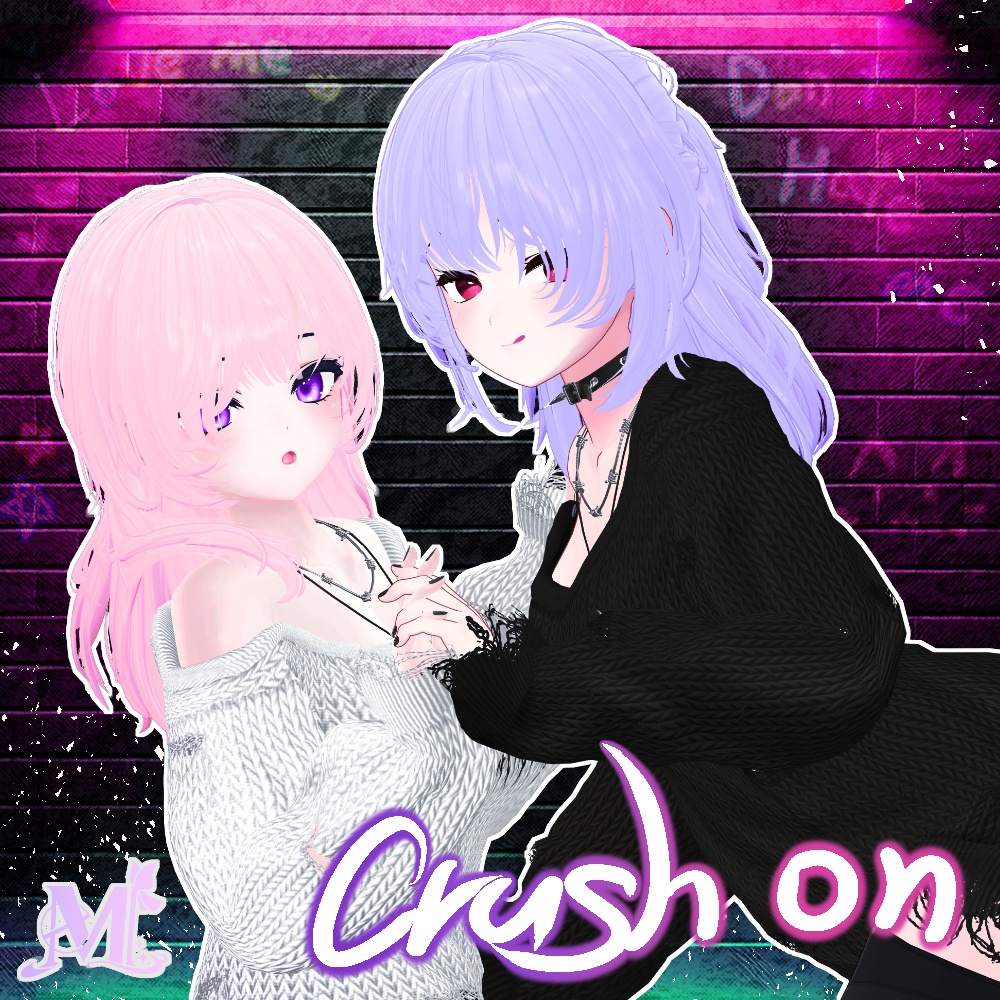 🖤 Melling " Crush on " 2Type Hair 【9アバター対応 🖤 Liltoon / VRChat】🖤 image