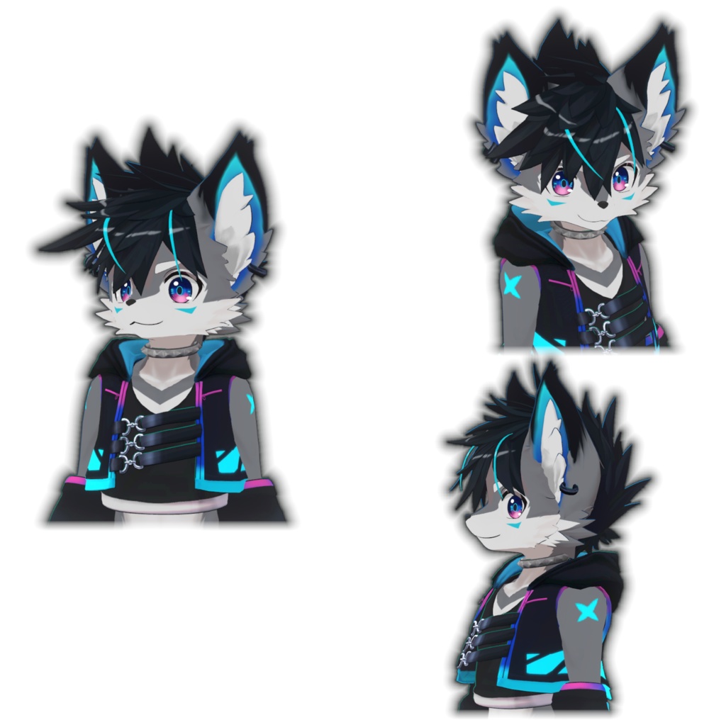 [無料] ヴァルグ君の目がカメラを追従するように見えるシェイプキー image