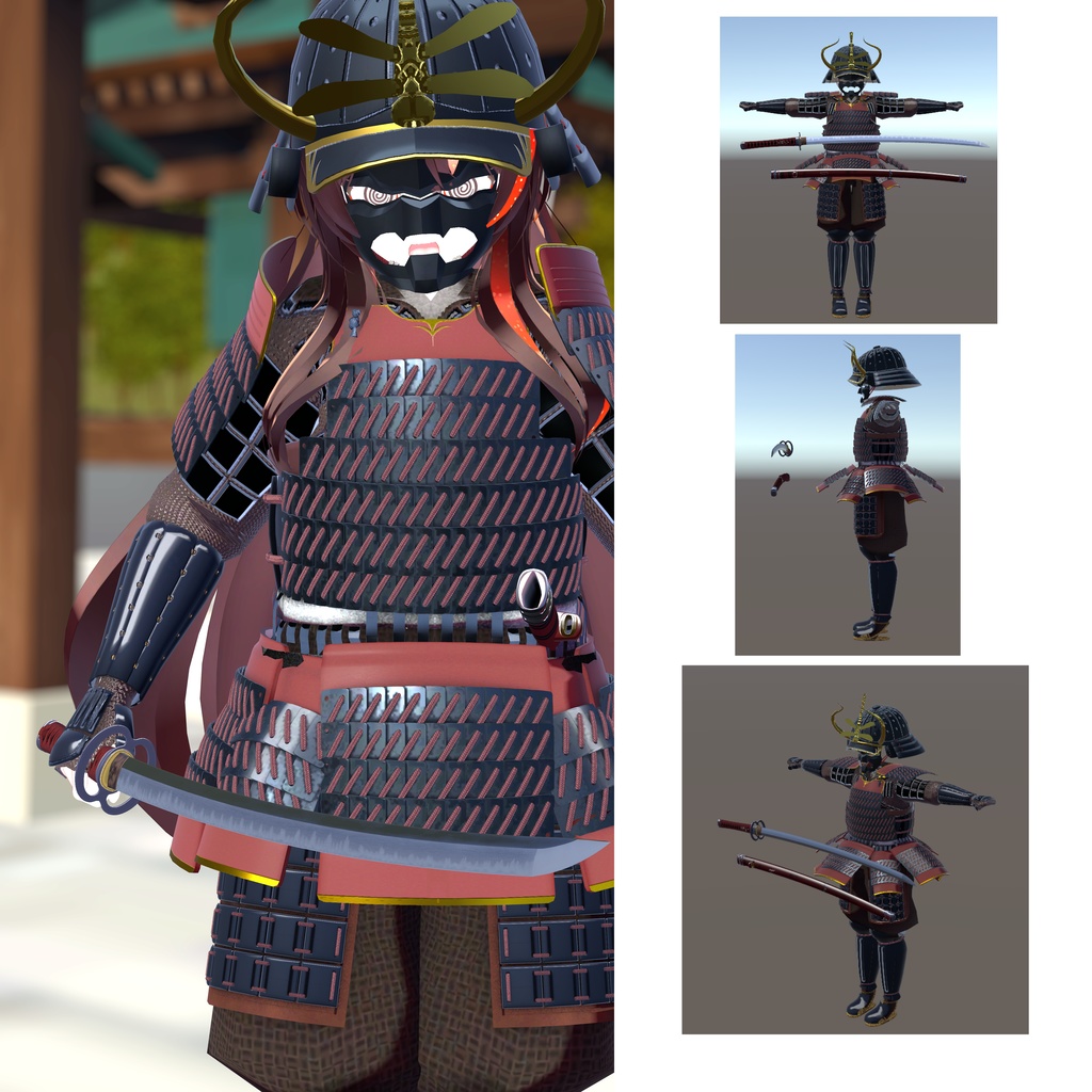 VRC想定日本刀モデル「秋茜」＋【リミリア、エルキュナ２、しなの対応】当世具足 image