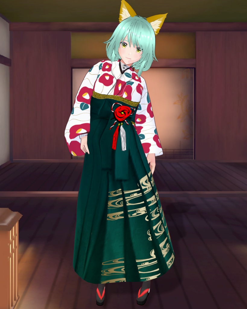 袴シリーズ草履セット　椿 image
