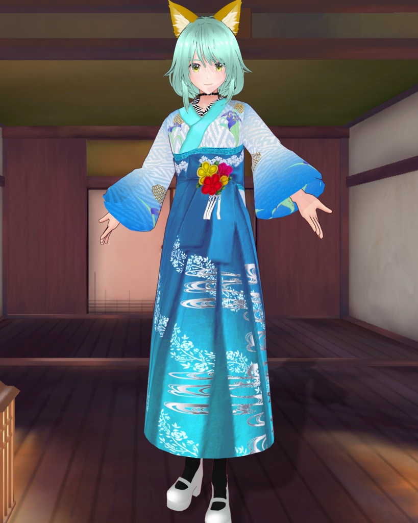 袴シリーズパンプスセット　水辺の花 image