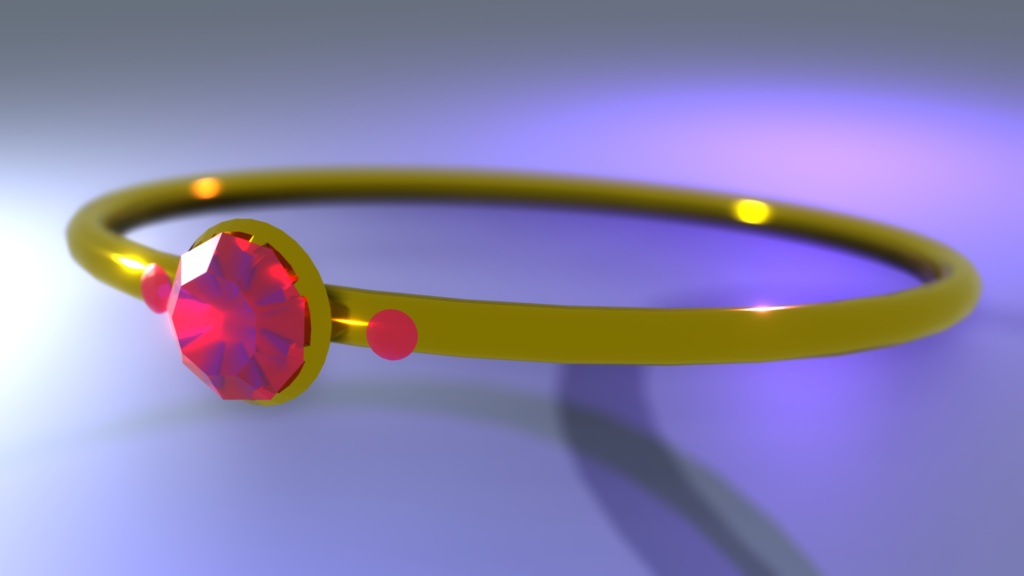 【VRChat向け3D】シンプルpinky ring『love』【桔梗 - Kikyo - 】 image