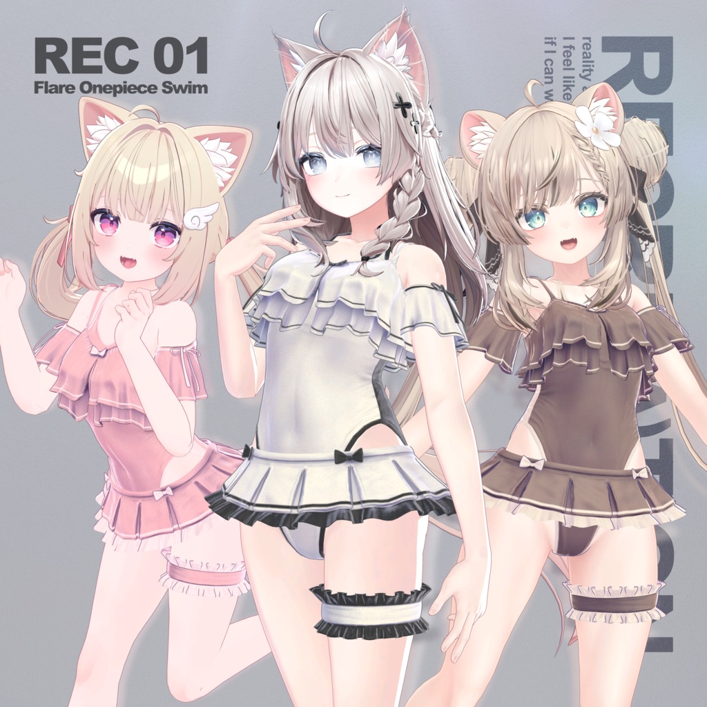 REC01 / Flare Onepiece Swim /【フレアワンピース水着】 image