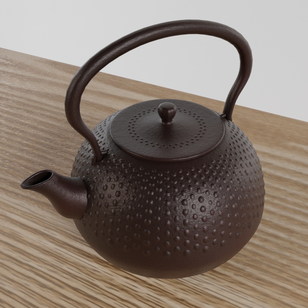 無料DL可【Blender】南部鉄器【3Dモデル】 image