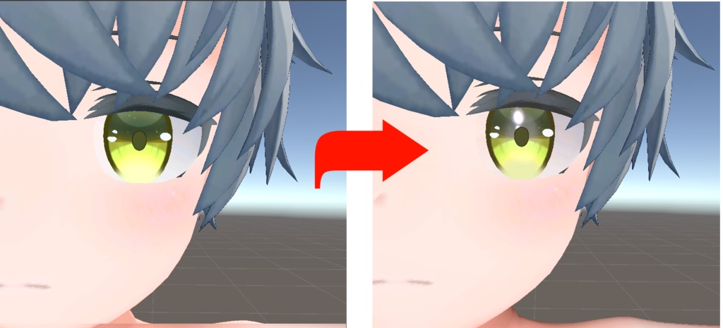 【Noul / NebbiaV2対応（割と誰でも使える）】瞳のハイライト（対応のみ）と肌がリアルよりになるマテリアルとマスクテクスチャセット（やり方付き） image
