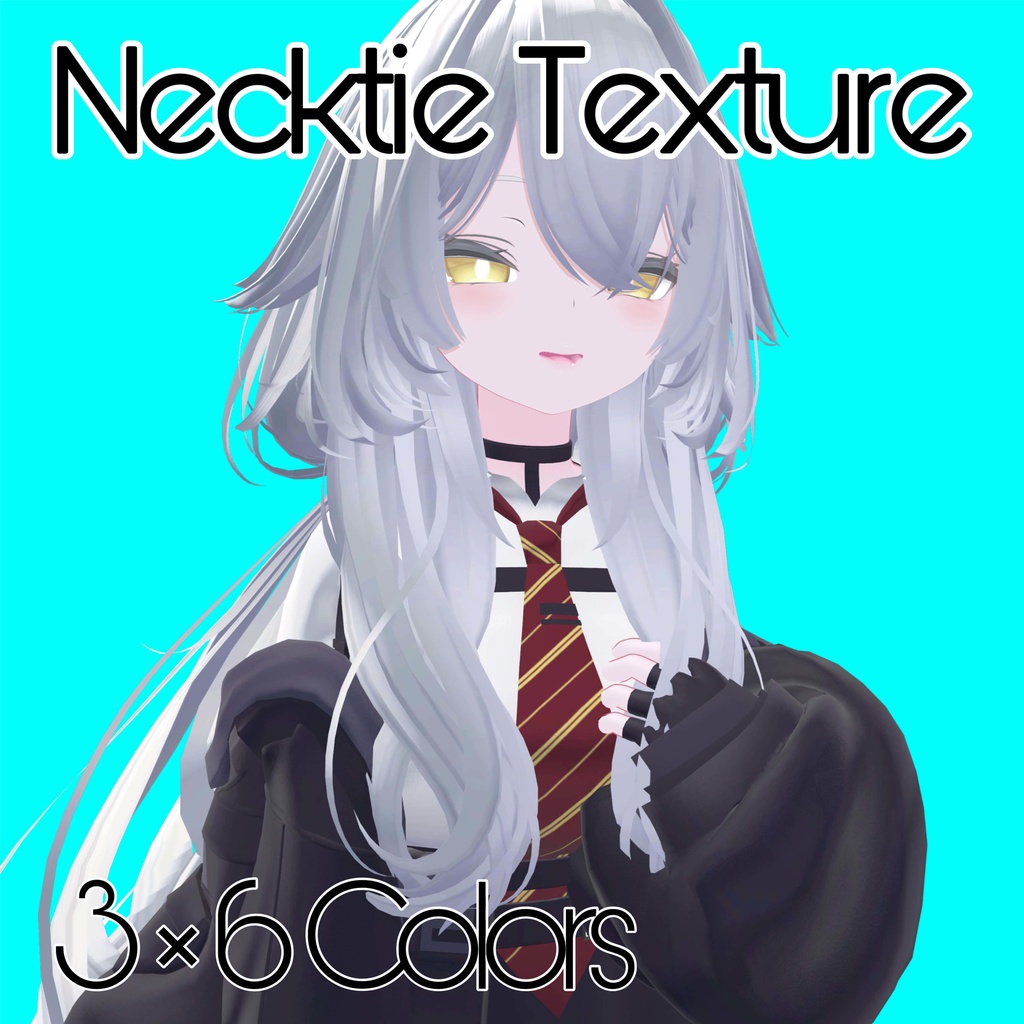 Rurune School  tie 3×6colors【Texture】ルルネ用ネクタイテクスチャ image