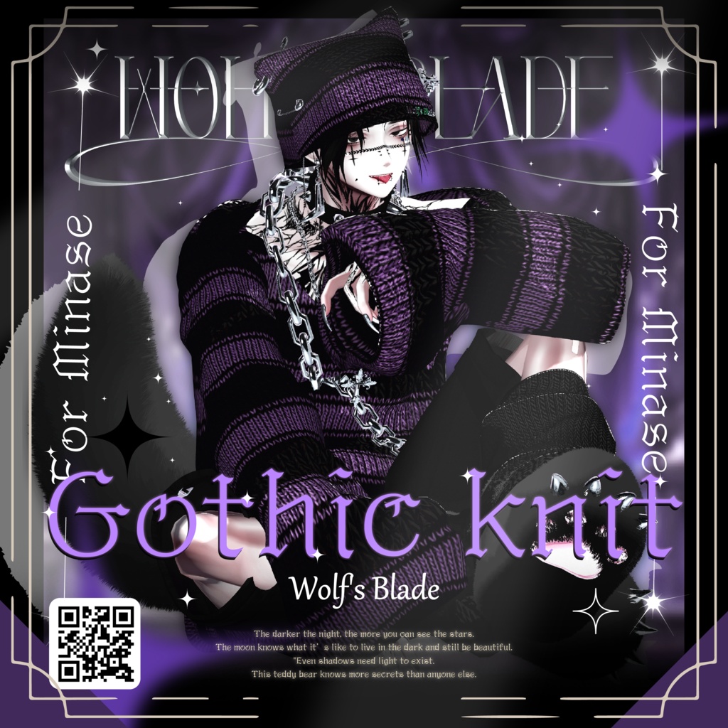 ⛄winterSALE⛄【🌙Gothic knit🌙】Wolf's Blade image