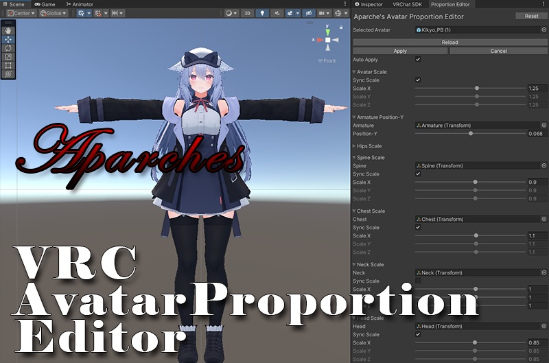 [VRC] Avatar Proportion Editor (Unity Tool) v1.02a image