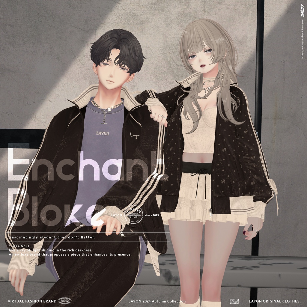 【3D】Enchant Bloke (森羅/しなの/愛莉/マヌカ/ラシューシャ/萌/桔梗/Lapwing/セレスティア/Sio/水瀬/狛乃対応) #LAYON服 ＃LAYONコーデ image