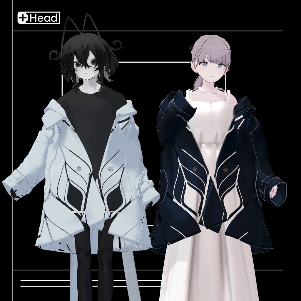 Head / Lapwing-compatible outfit model: Drop Shoulder Trench image