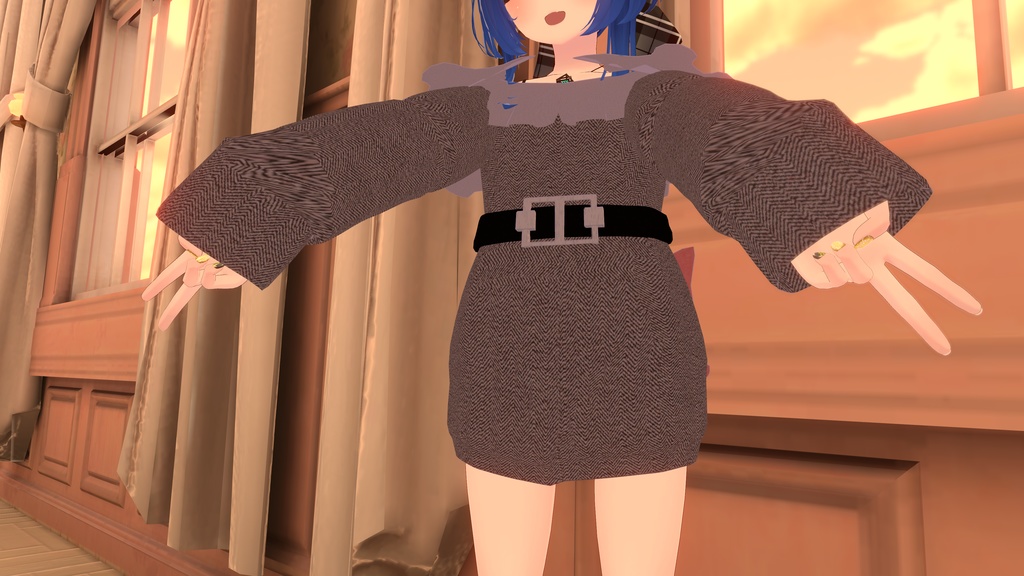 【無料】【リーファ対応】オーバサイズオフショルダーセーター image
