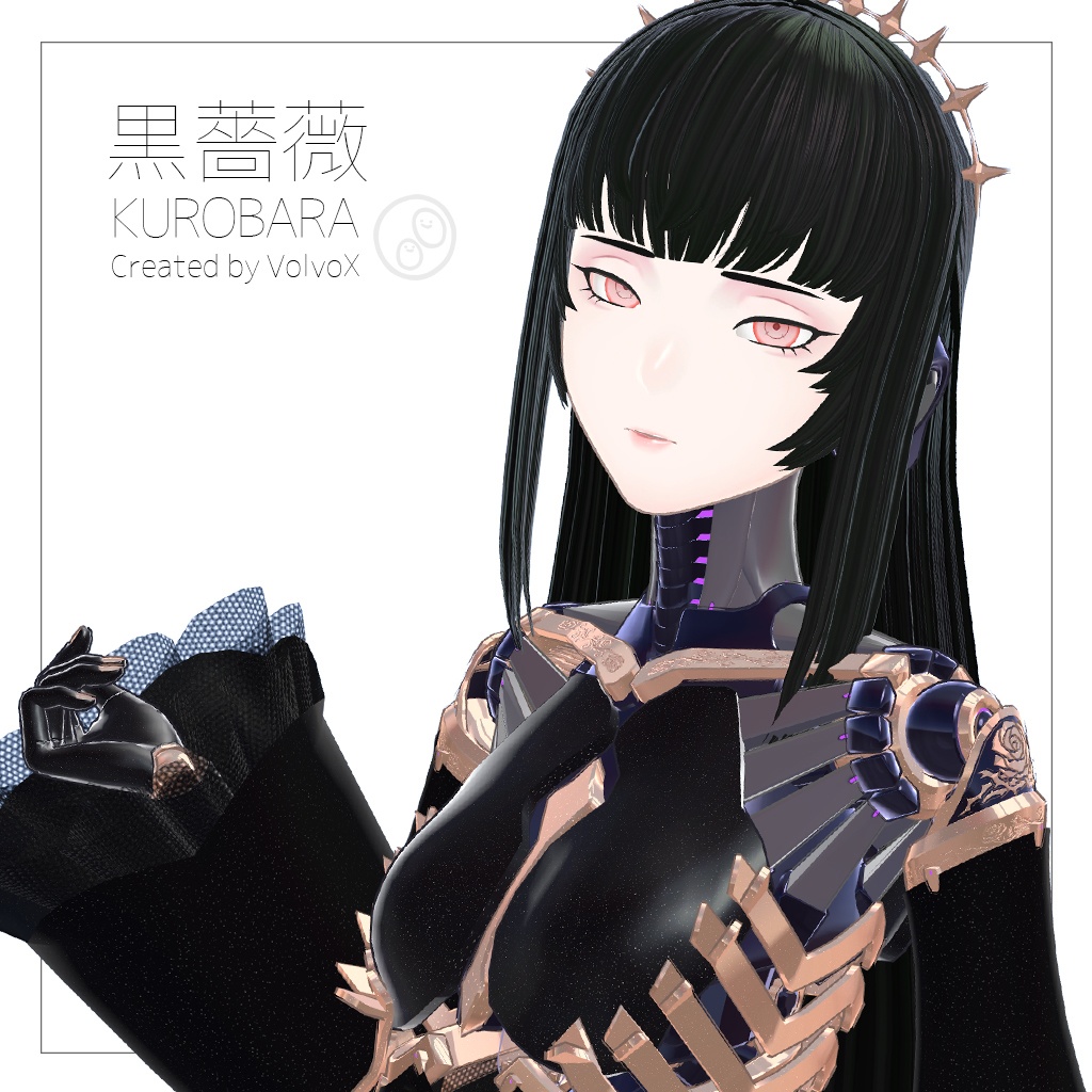【オリジナル3Dモデル】　黒薔薇　『くろばら』 image