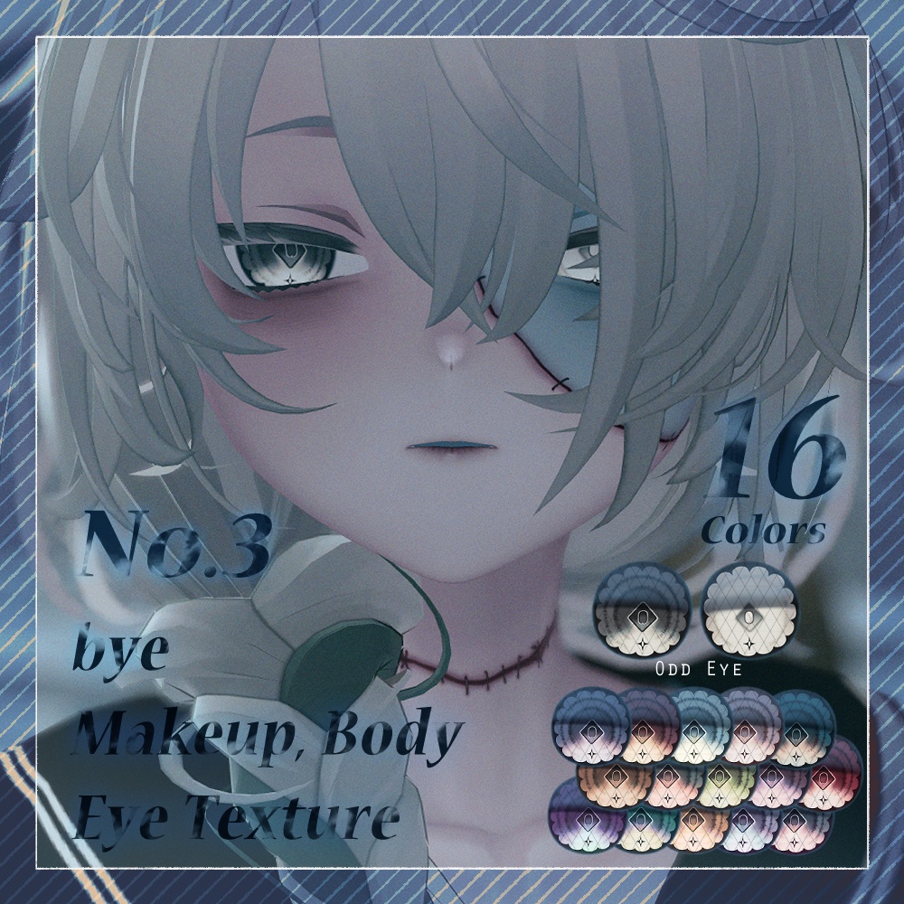[Kuuta-] Halloween Bye Makeup ( Body )  Eye Texture All Pack No. 03 image