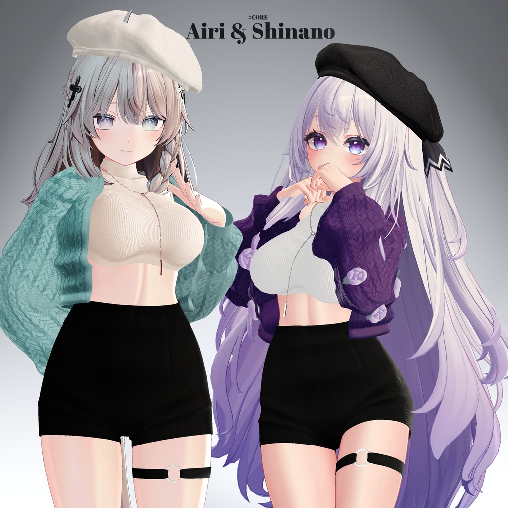 【#CORE】 Knit Cardigan Set しなの & 愛莉 image