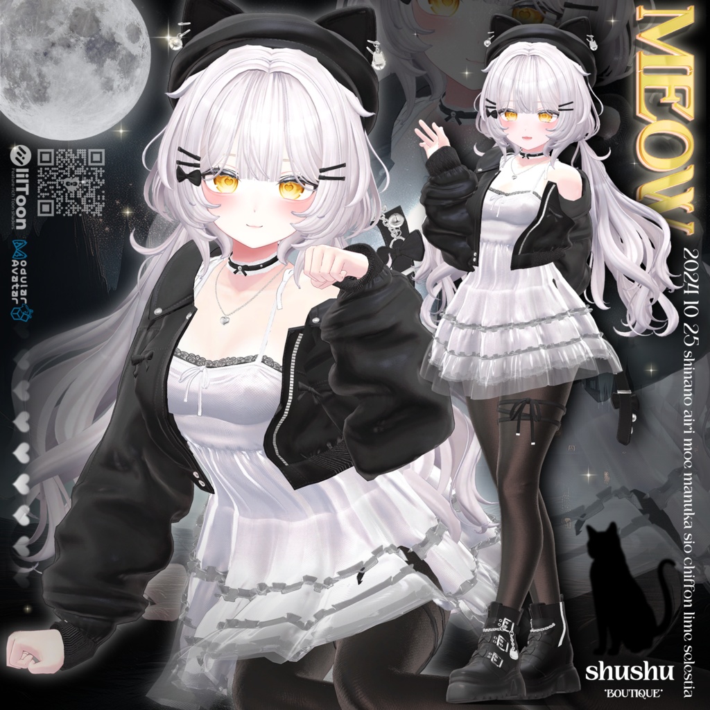 [8アバター対応] MEOW🖤(VRC 3Dアイテム) image