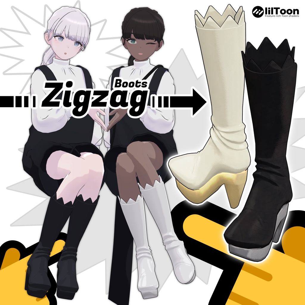 【Lapwing】Boots - Zigzag image