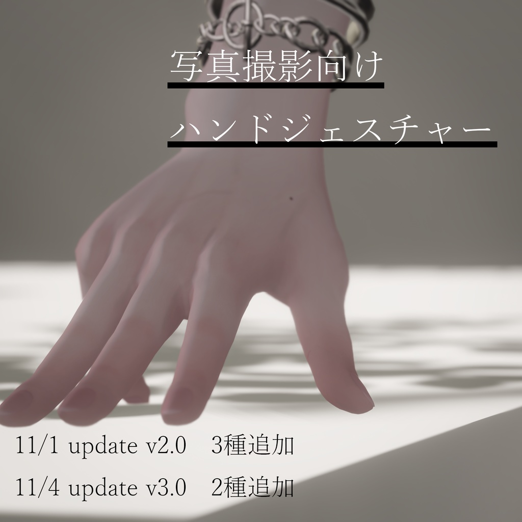 【全28種】写真撮影向けハンドジェスチャー【MA対応 Expression Menuからの呼び出しギミック付き】 image