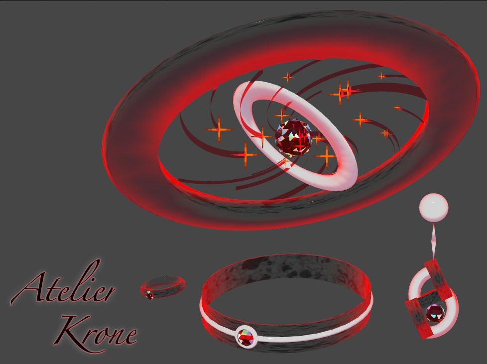 A simple red and black accessory set image