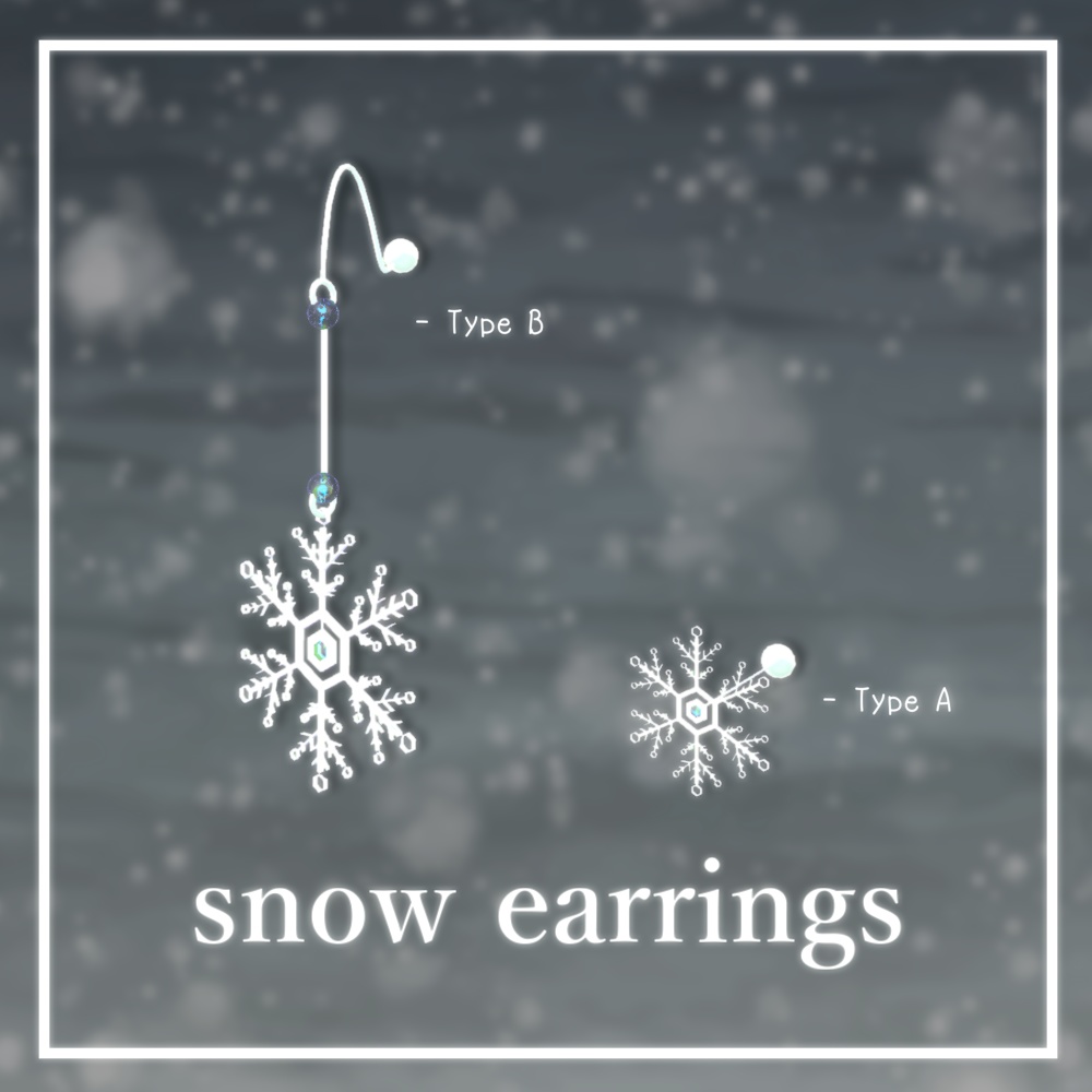 【全2種】snow earrings【PB設定済み】 image