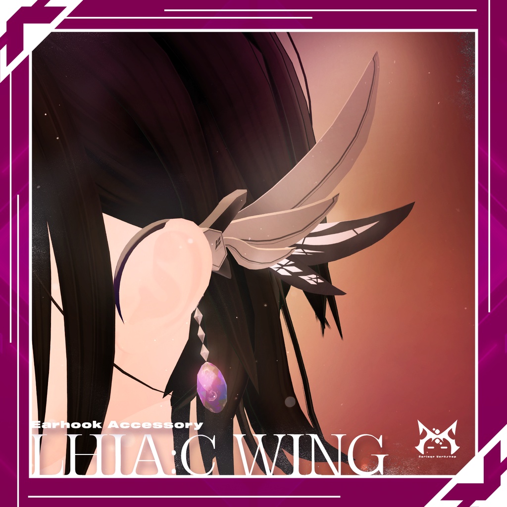 【VRChat用】LHIA:C WING(Earhook Accessory) image