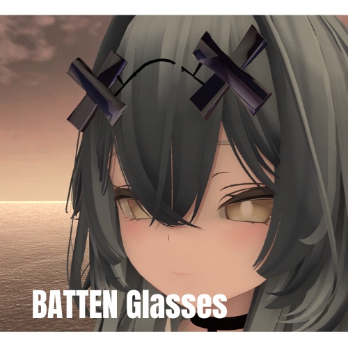 【VRChat】【眼鏡】バッテン印なメガネ image