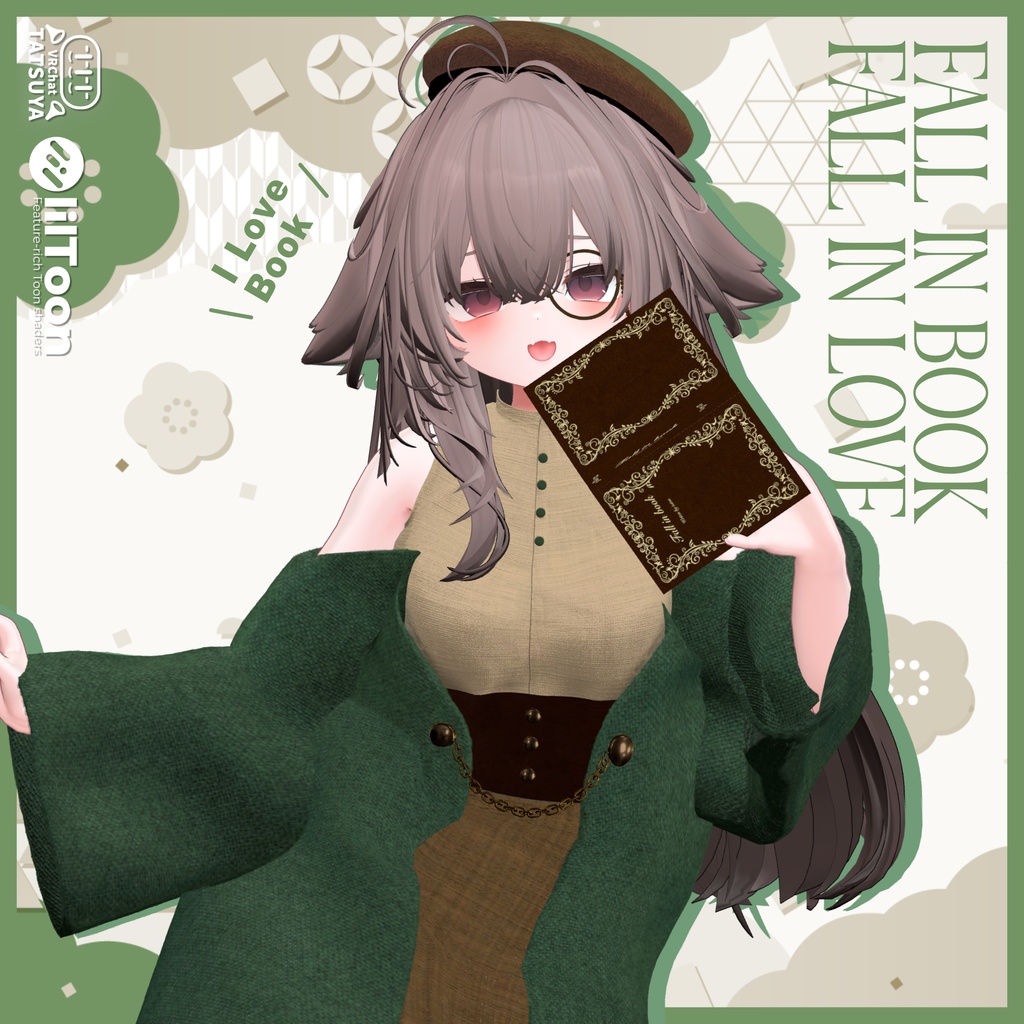 【✨50%off SALE✨】【33アバター対応】FALL IN BOOK,FALL IN LOVE #tatsu3D image