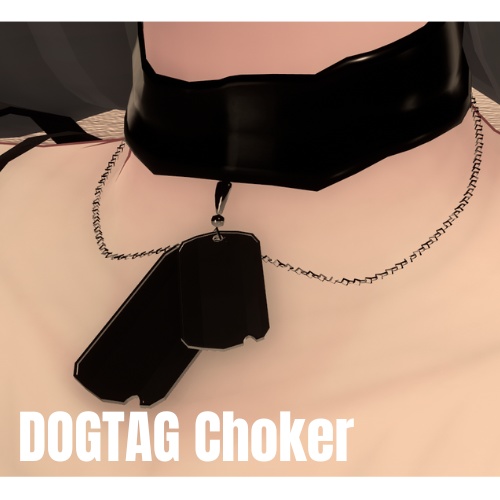 【VRChat】ドッグタグ付きチョーカー image