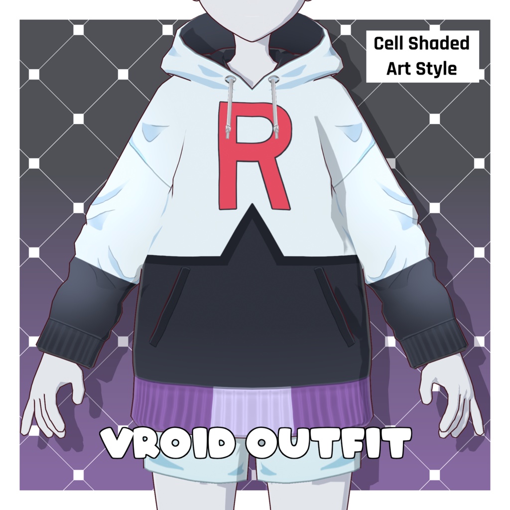 ロケット団フーディ 【VRoid】 (Team Rocket Hoodie) image