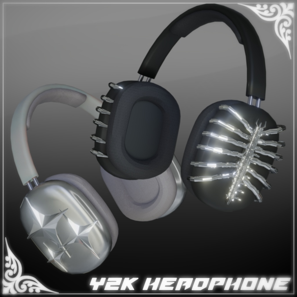 5アバター対応♠️Y2K HEADPHONE♠️-VRCHAT想定3Dアクセサリー- image