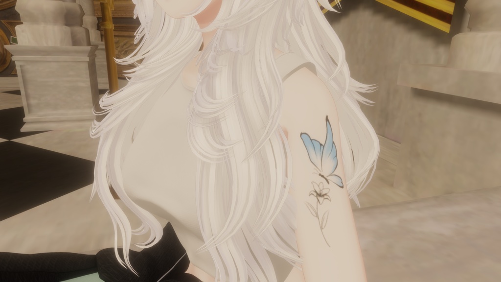 [tattoo]flowers and butterfly image