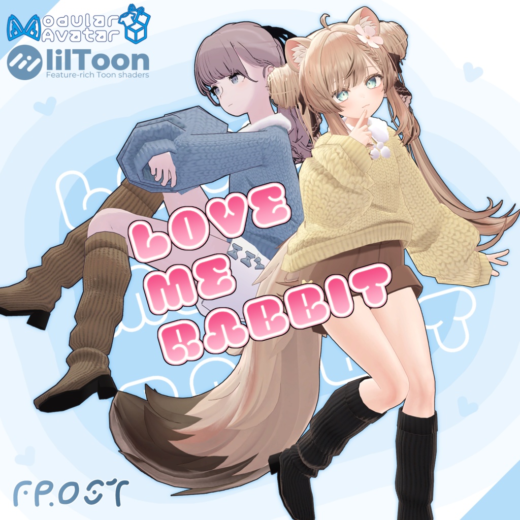 【4 Avatars FullPack】LOVE ME RABBIT／ラブミー・ラビット【VRchat想定・MA設定済】 image