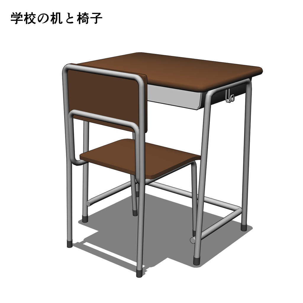 3DCG 机と椅子 クリップスタジオ cs3o image