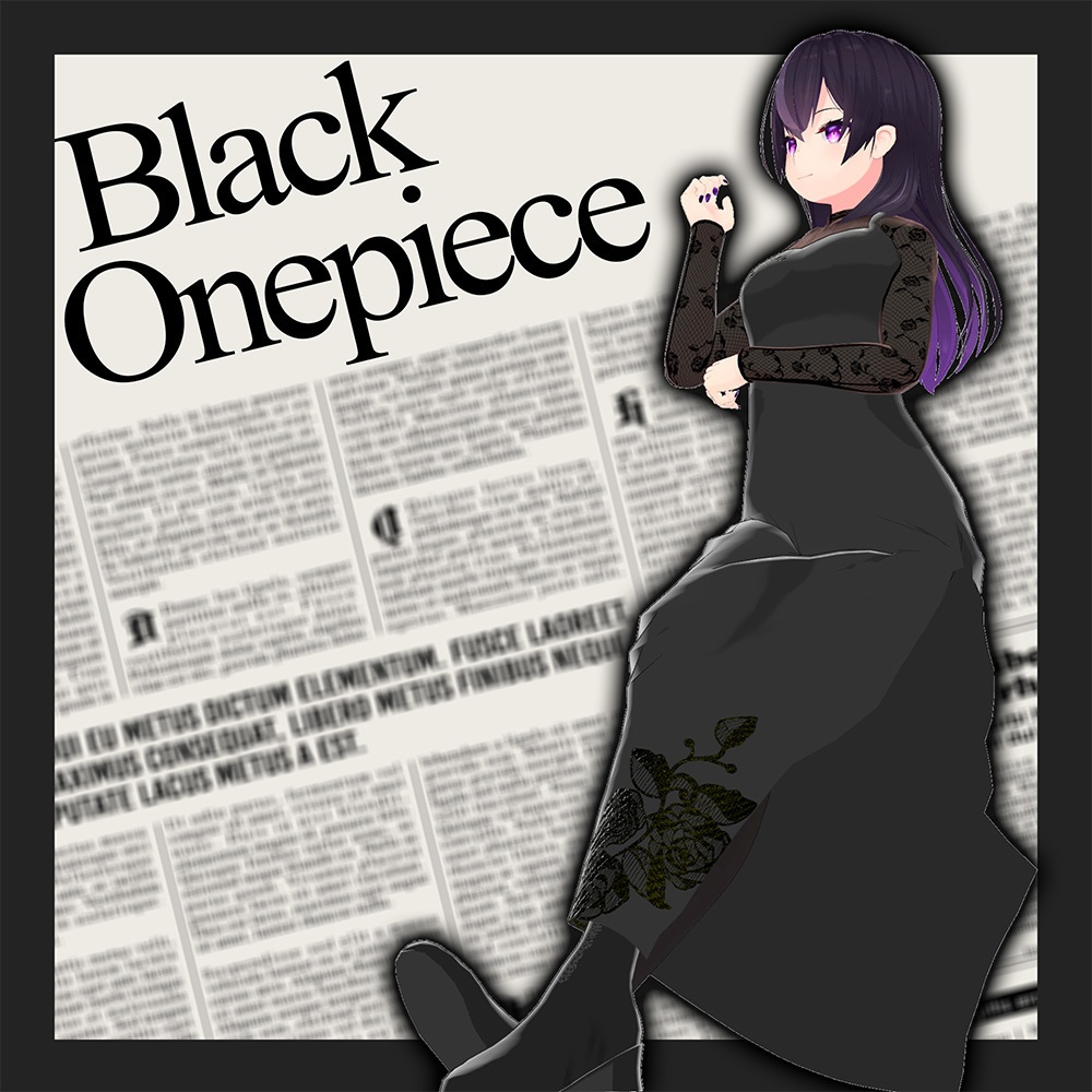 オリジナル衣装:BlackOnepiece【Unity2022】 image