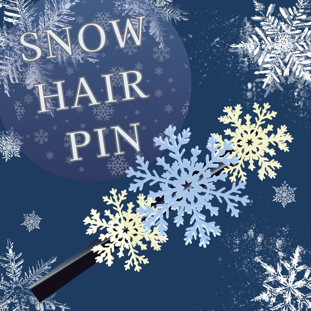 【VRC想定】Snow Hair Pin image