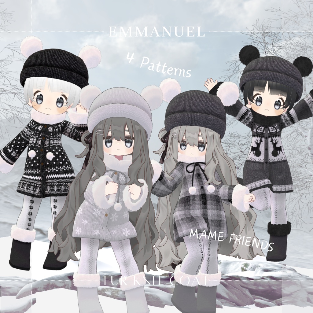 [MamekohinataKipferl] Fur Knit Coat image