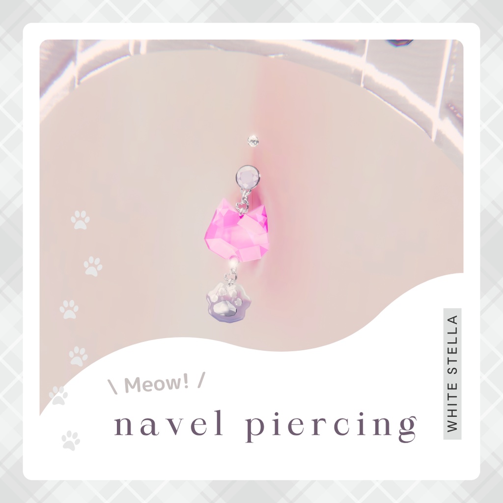🤍 \ Meow! / navel piercing 🤍 image
