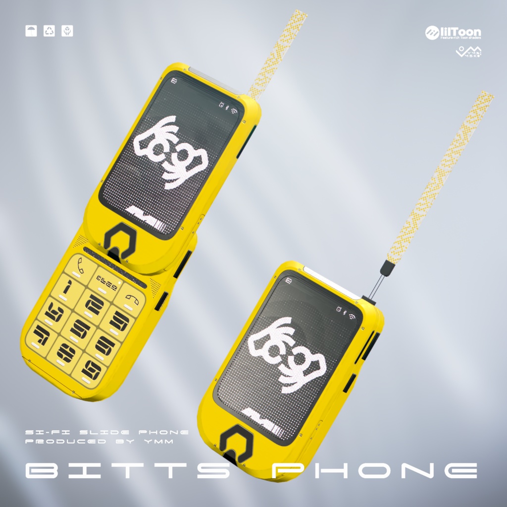 【無料】3Dモデル「Bitts Phone v1.0」PB対応 カラバリ12色有 image
