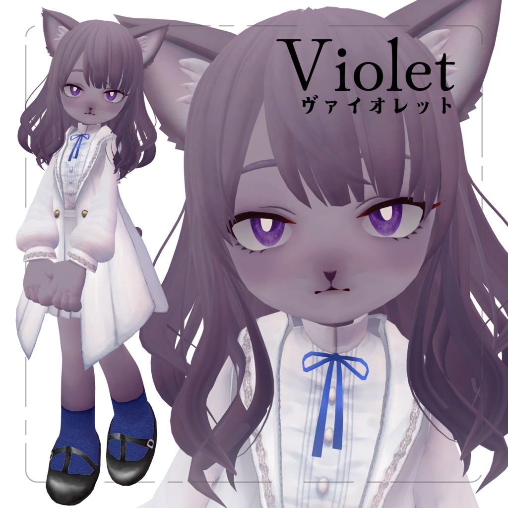 【VRChat向け3Dモデル】Violet -ヴァイオレット-【VRM】 image