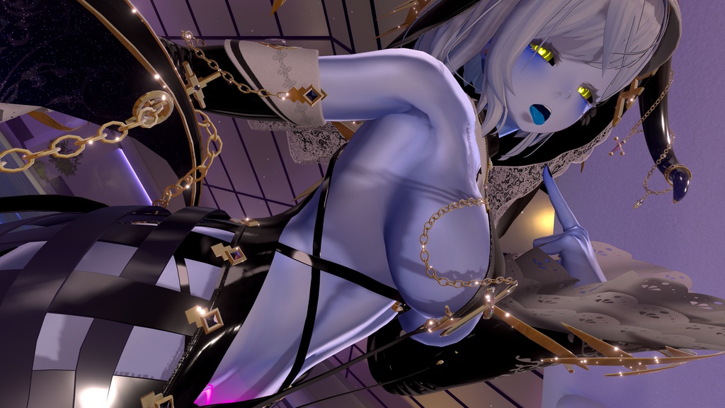 「FREE」 ラシューシャ青肌Texture image