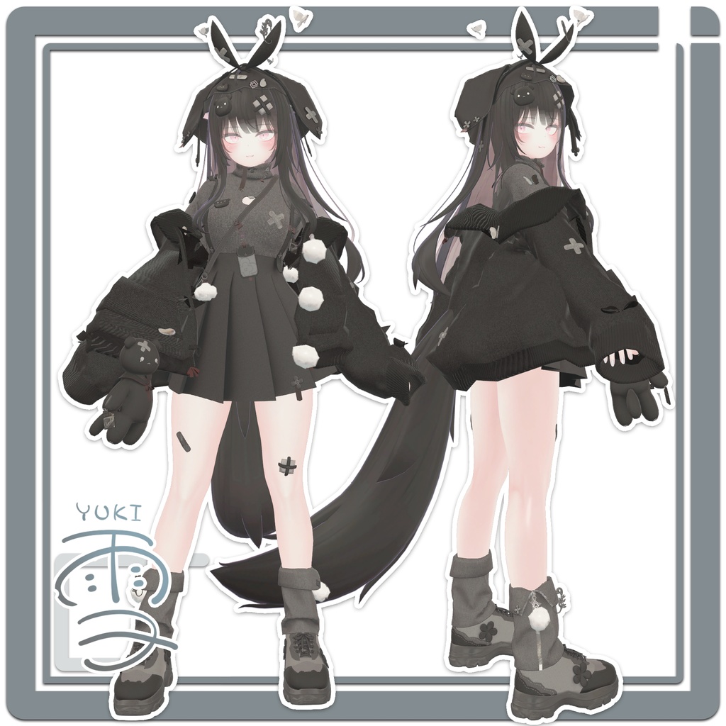 VRChat想定衣装モデル 【「雪」YUKI 】（しなの・シフォン・マヌカ・愛莉・萌) image