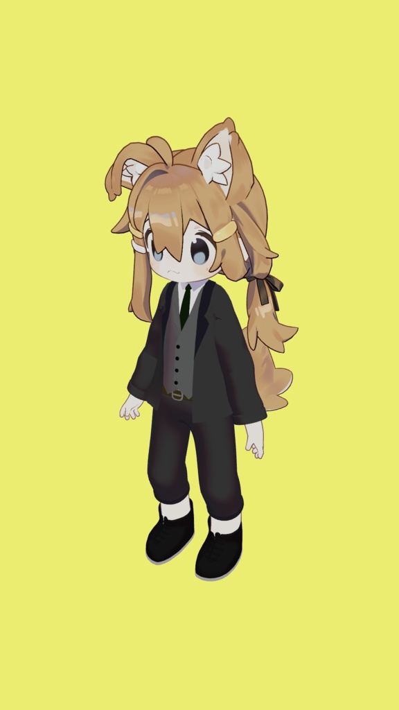 【VRC想定】スーツ3点セット（まめひなた対応）【3D素材】 image