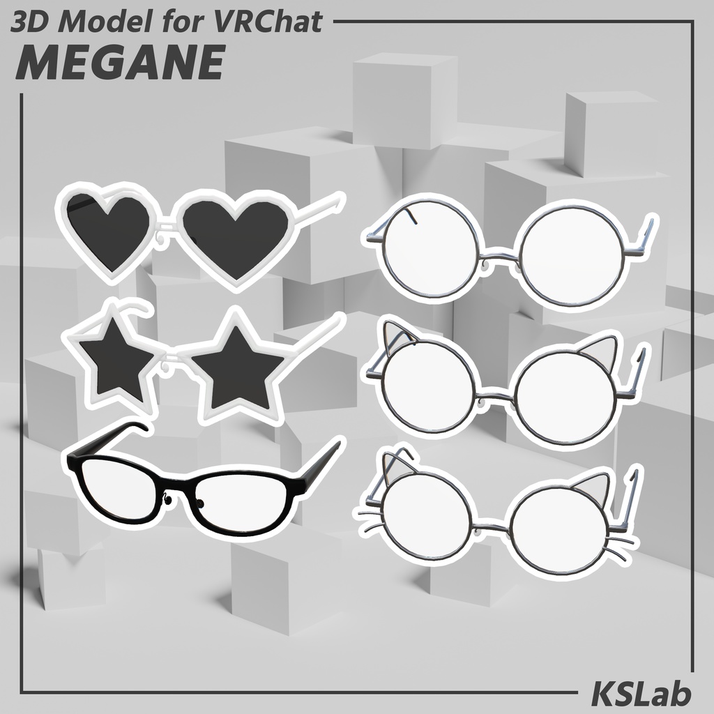 3D Decorative Items - Simple Glasses image