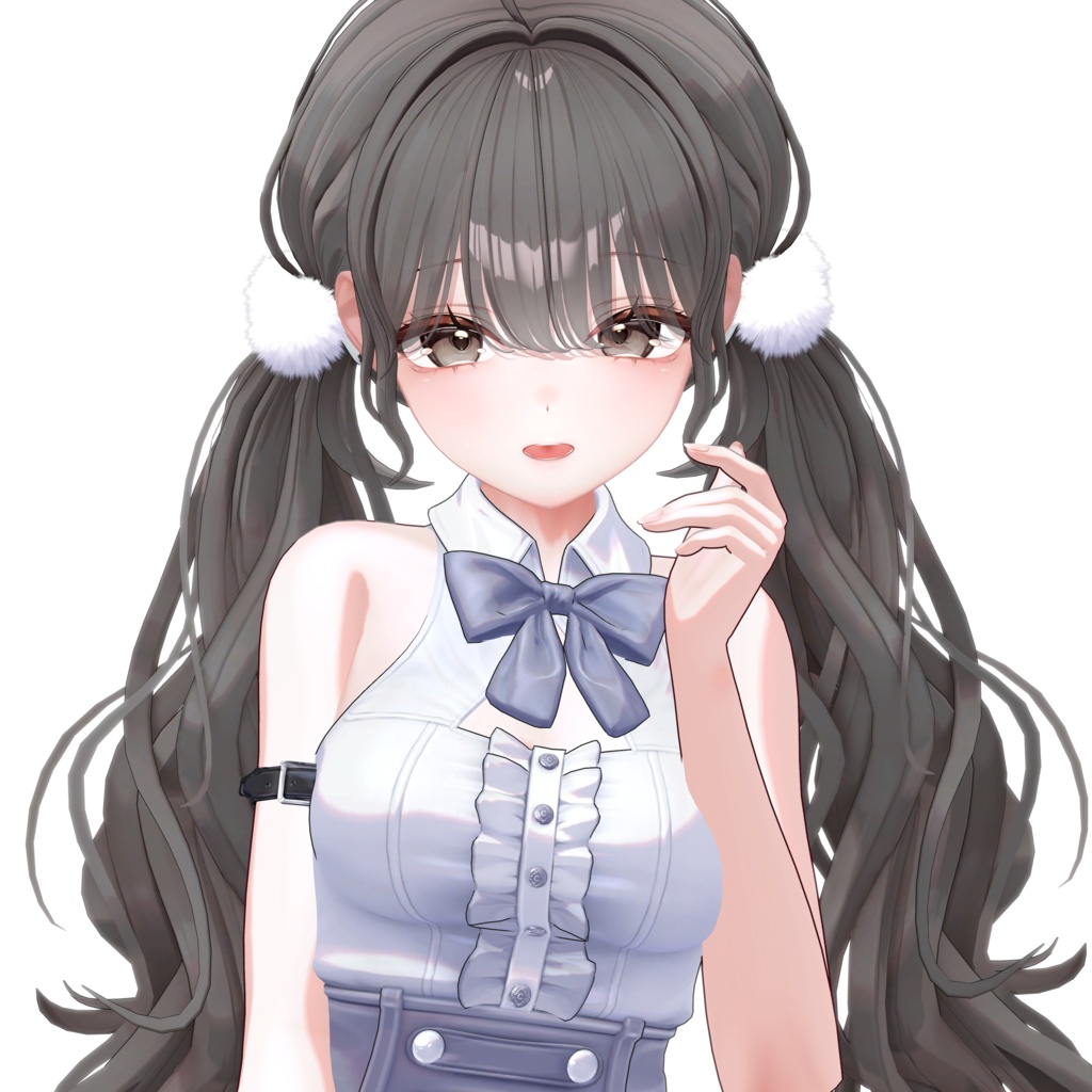 Wavy low twintail image