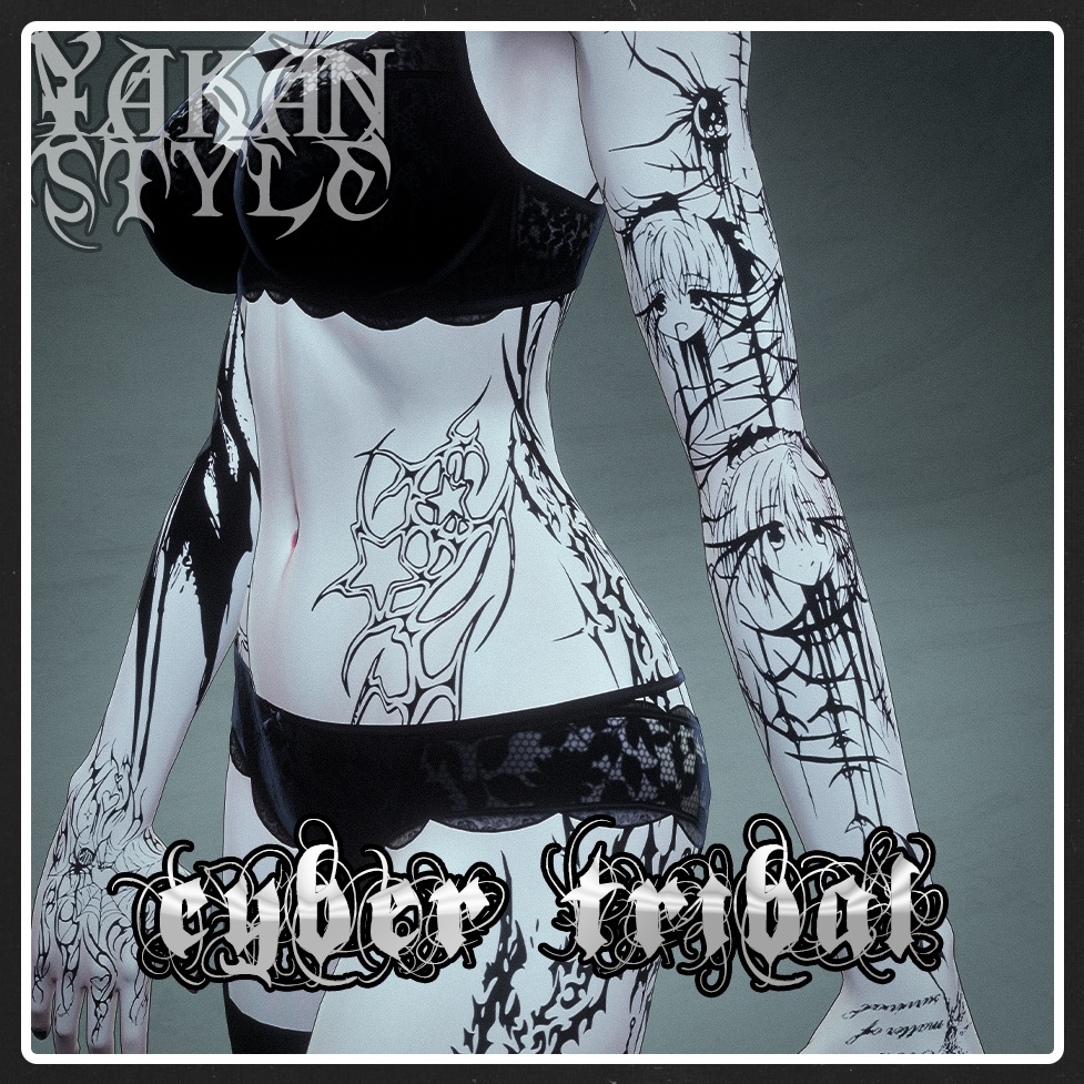 Lasyusha Cyber Tribal Tattoos ラシューシャ サイバー トライバル タトゥー image