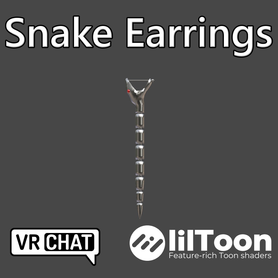 【くうた-Kuuta 】ゆらゆらヘビピアス Snake Earrings image