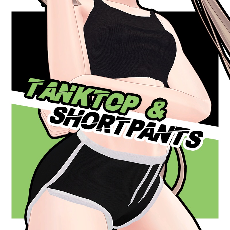 「2アバター対応」 タンクトップ&ショートパンツ image