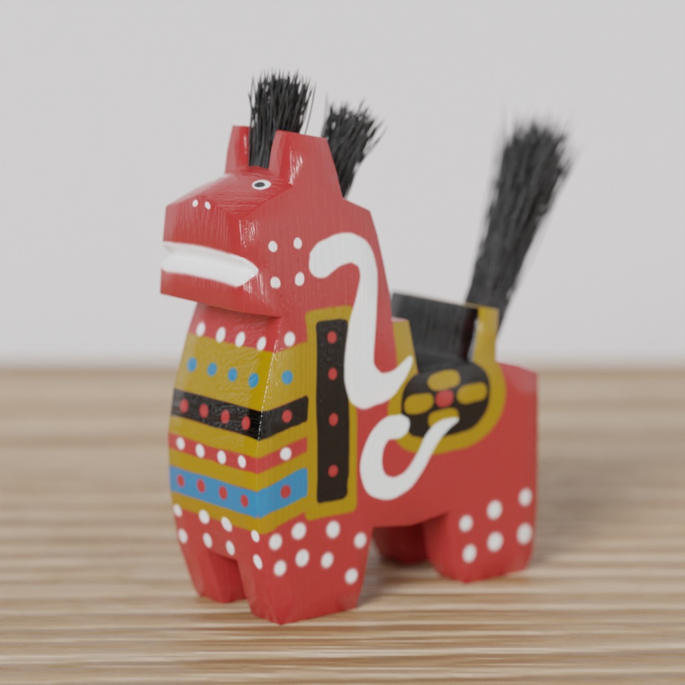無料DL可【blender】八幡馬【3Dモデル】 image